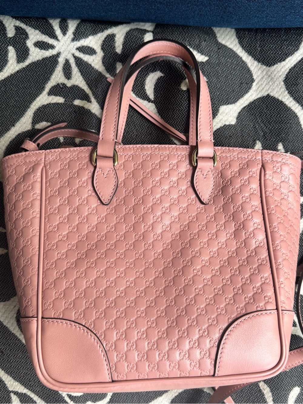 Gucci Pink Embossed Leather Tote